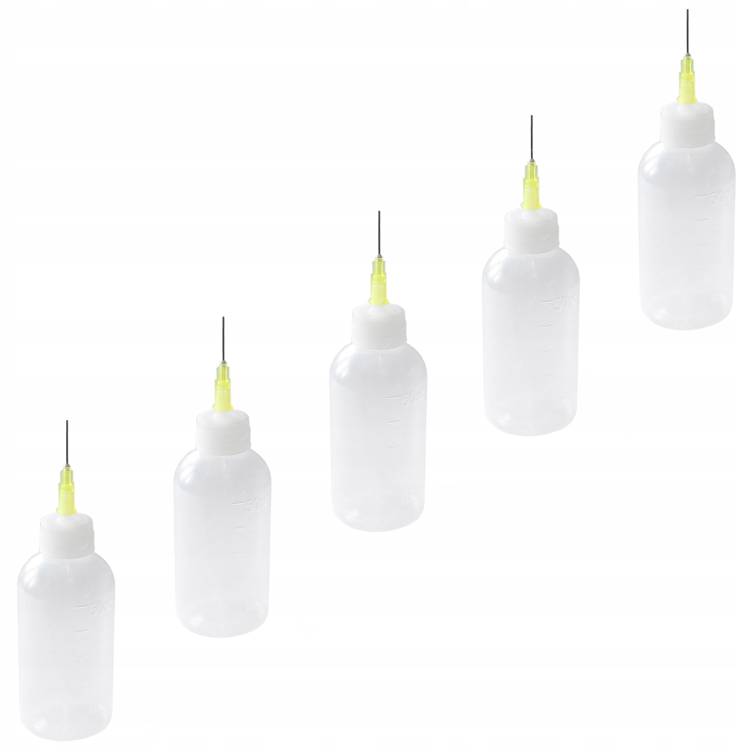 BUTELKA Z IGŁĄ HDPE APLIKATOR UNIWERSALNY DOZOWNIK ZAKRAPLACZ 50ml - 5 SZT.