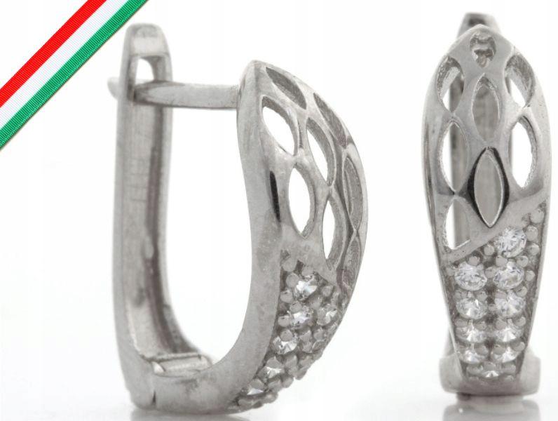 Stříbrné náušnice 925 elegantní s zirkony, vkusné jako dárek pro ženy