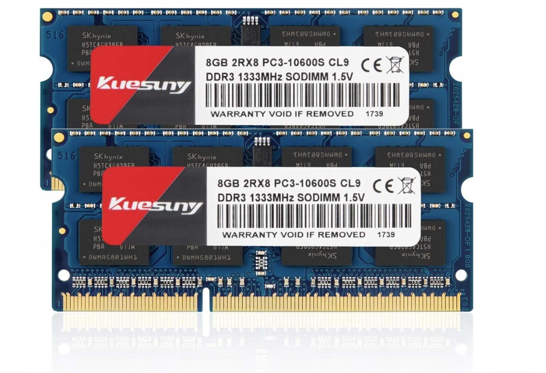 Pamięć Ram DDR3 Kuesuny 16 Gb 2x8GB 1333MHz PC3-10600S CL9