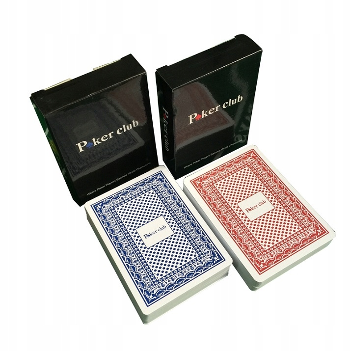 2 * Karty Poker Club 100% Plastic / Dwie Talie