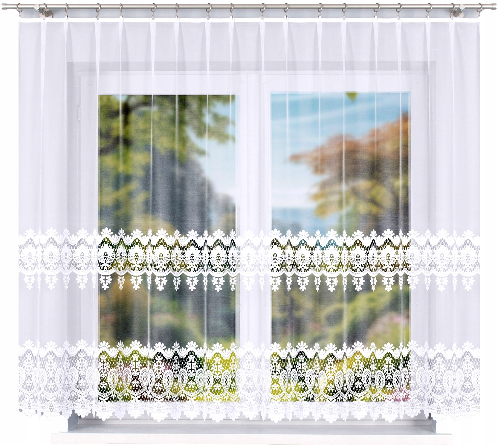 Daria záclona žakárový vzor, 018982, 500 x 170 cm, rovná (hotová) s lemováním