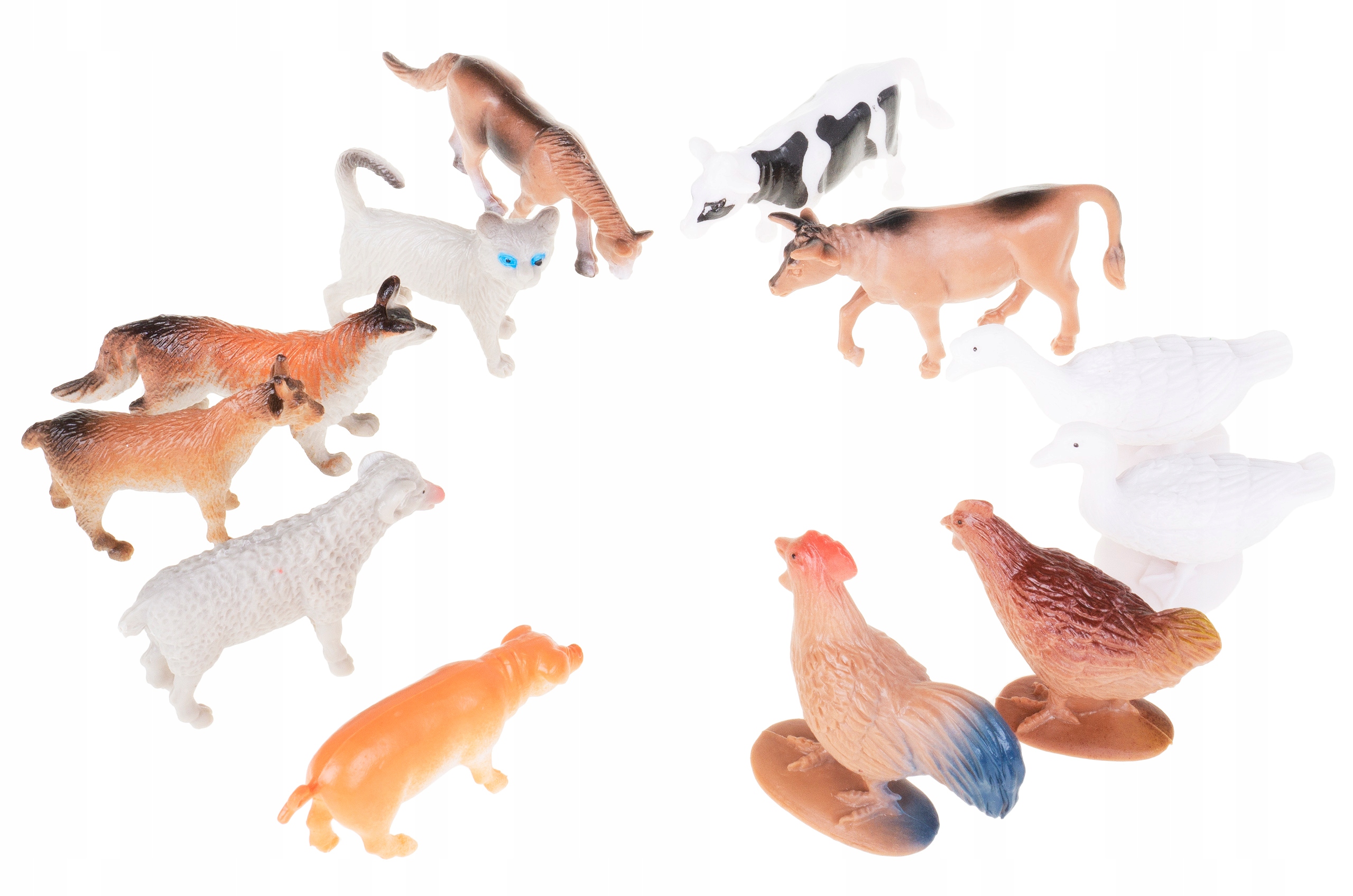 ZWIERZĘTA WIEJSKIE FIGURKI ZESTAW 12EL MINI HSH021