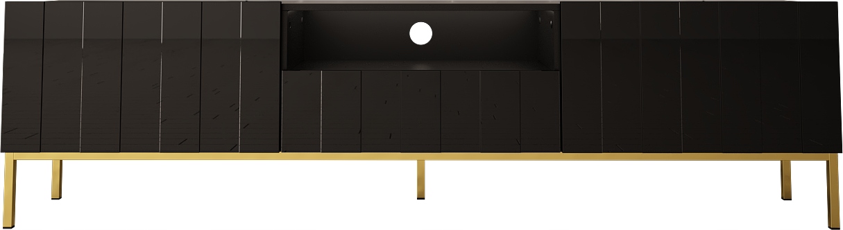 

Szafka Rtv Elegante 01 190x37cm czarny połysk Meg