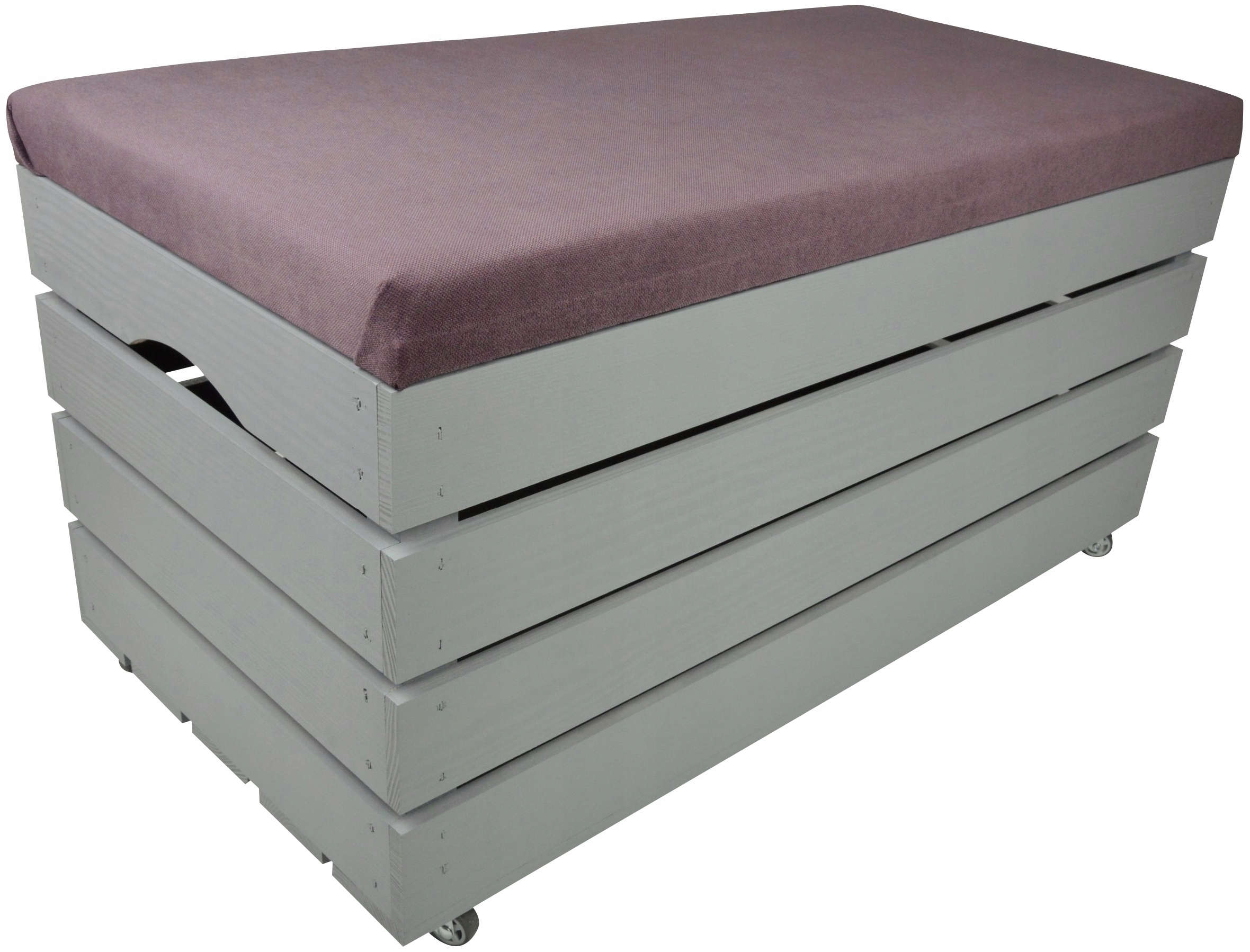 Dřevěná Šedá Taburet S Čalouněním, Nádoba