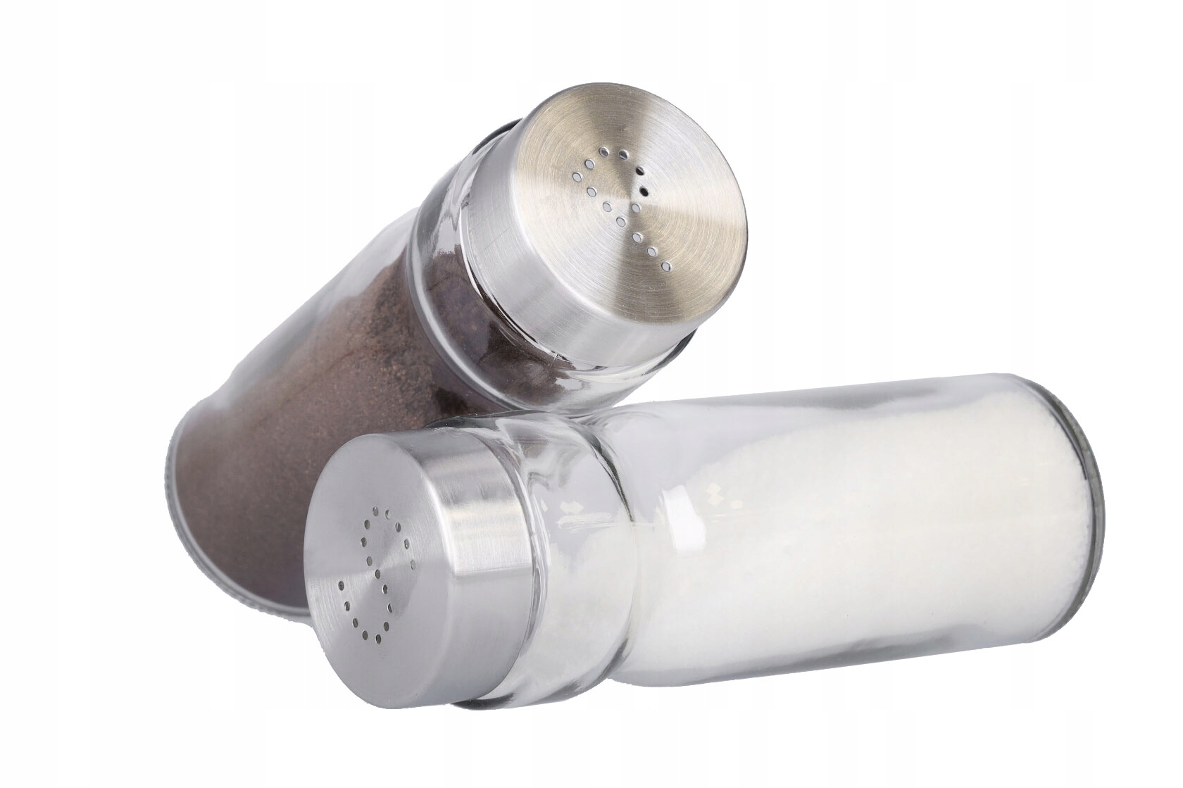 PRZYPRAWNIK SOLNICZKA I PIEPRZNICZKA ZESTAW ZE SZKŁA I STALI KLASYCZNE Marka Excellent Houseware