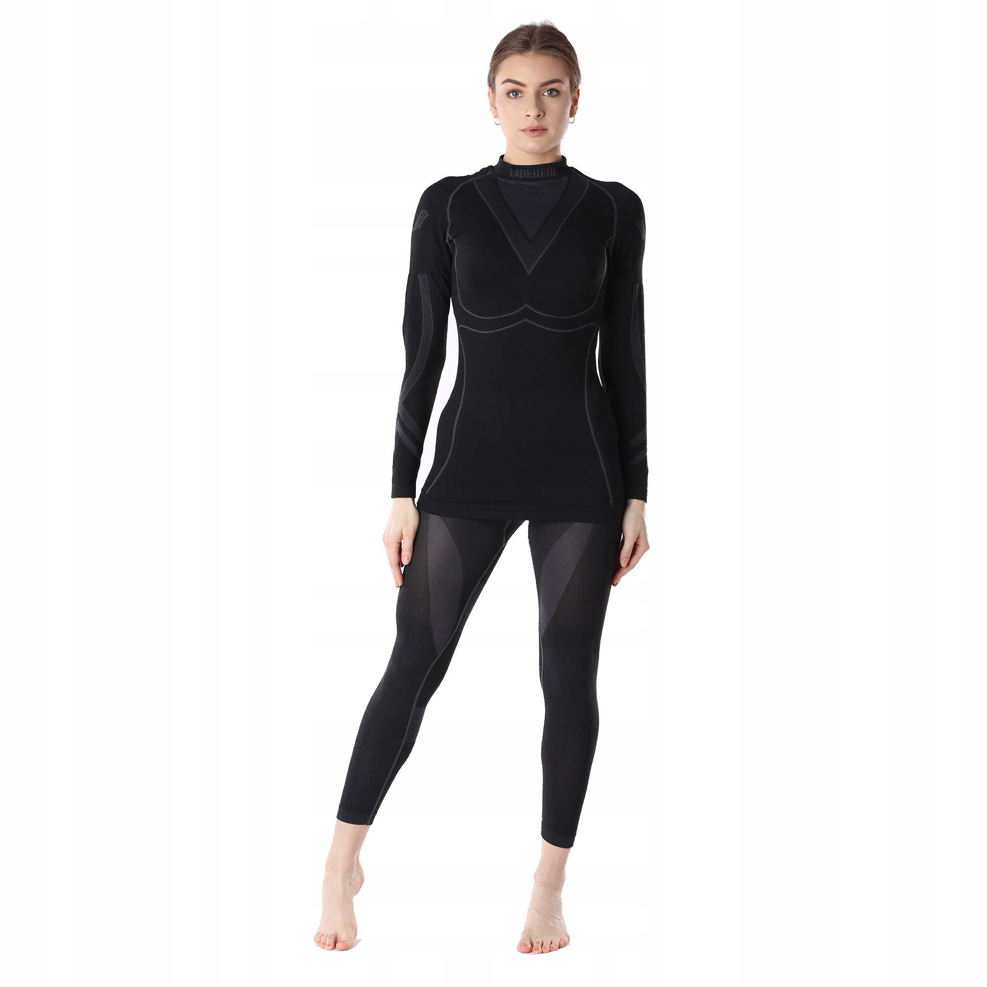 Bielizna Termoaktywna damska Komplet bluzka spodnie czarny grafit XL