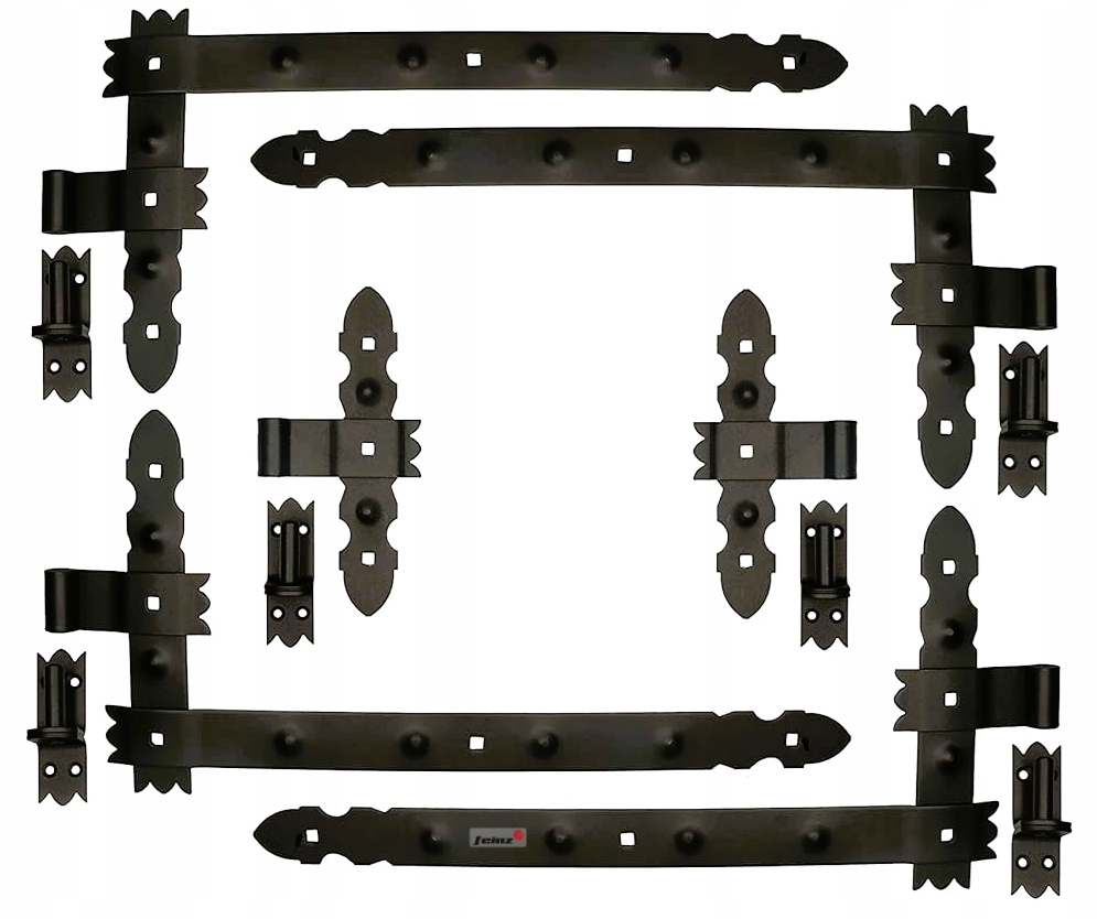 Garážový Závěs Kovaný Úhlové Dveře Pásový 600x50 MM Komplet 6 Závěsů