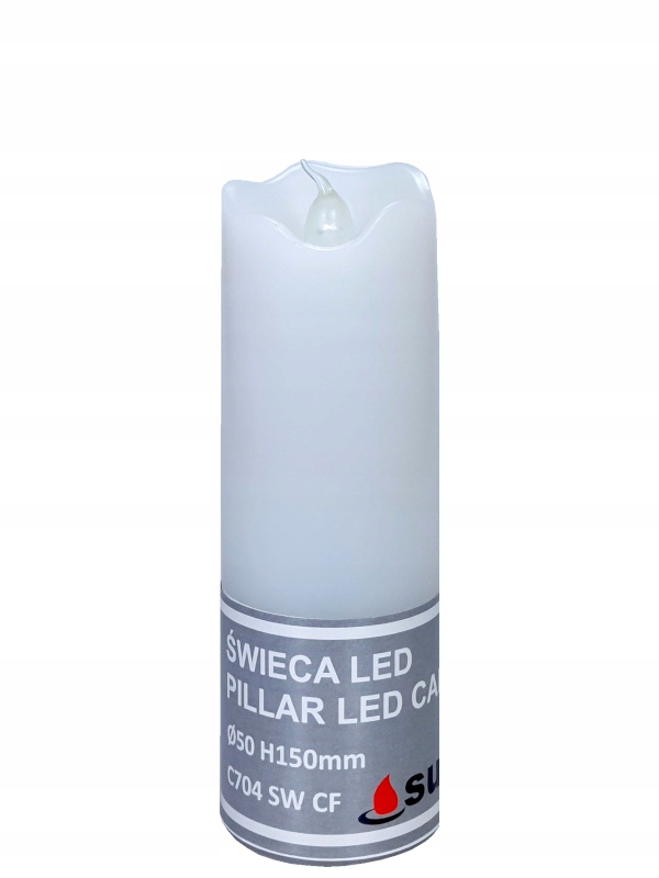 

Świeca Led Subito 50/150, biały, płomień biały
