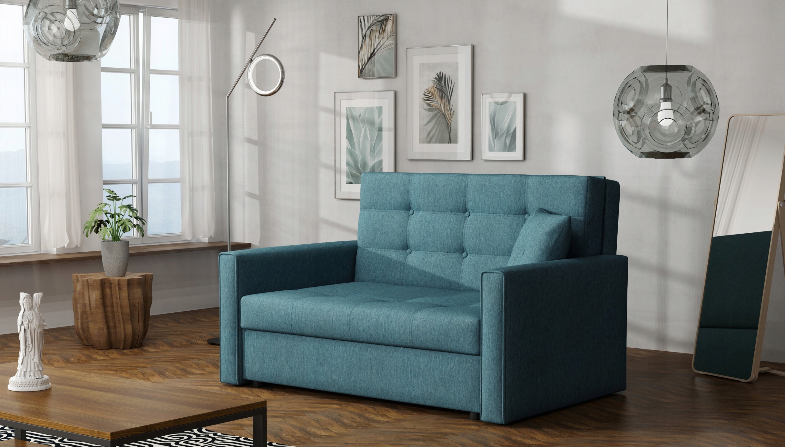 

amerykanka Viva II Lux solidna sofa rozkładana