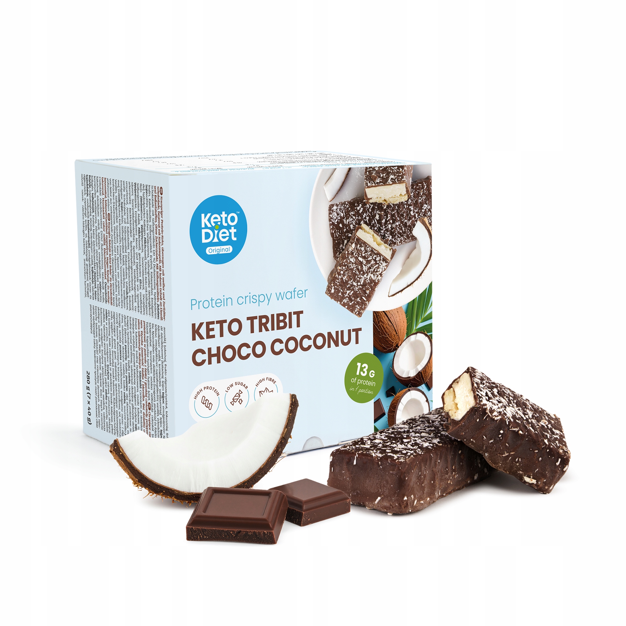 Levně Keto Tribit Choco Coconut křupavé sušenky (7 porcí)