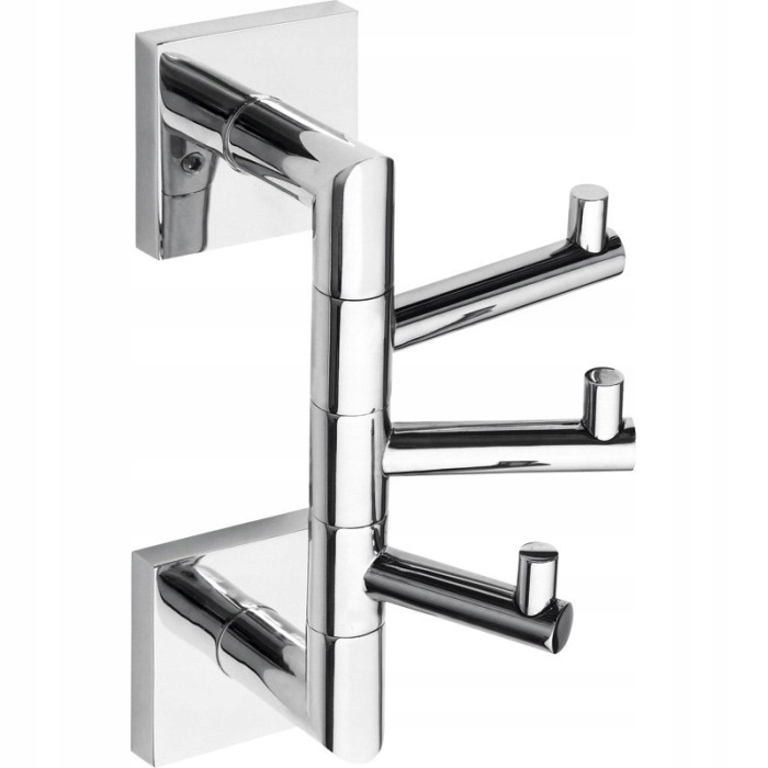 Sapho X-square trojitý otočný vešiak, chróm XQ2