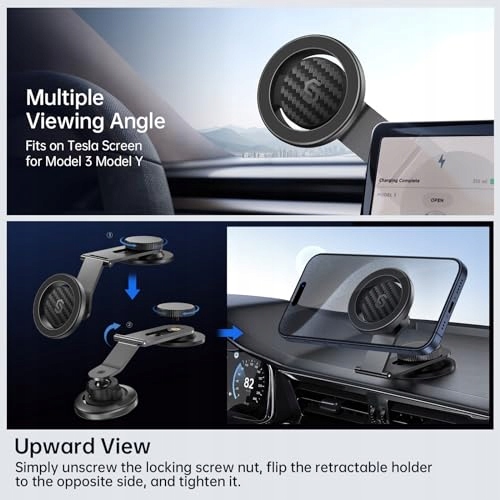 SYNCWIRE Magnetyczny Uchwyt Samochodowy MagSafe na Deskę Rozdzielczą Tesla — miniatura 4