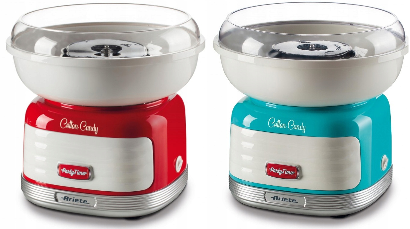Maszyna do Waty Cukrowej+ Cukier 20x 100g Wiaderka Kolorowy+ Dodatki Zestaw Marka Ariete