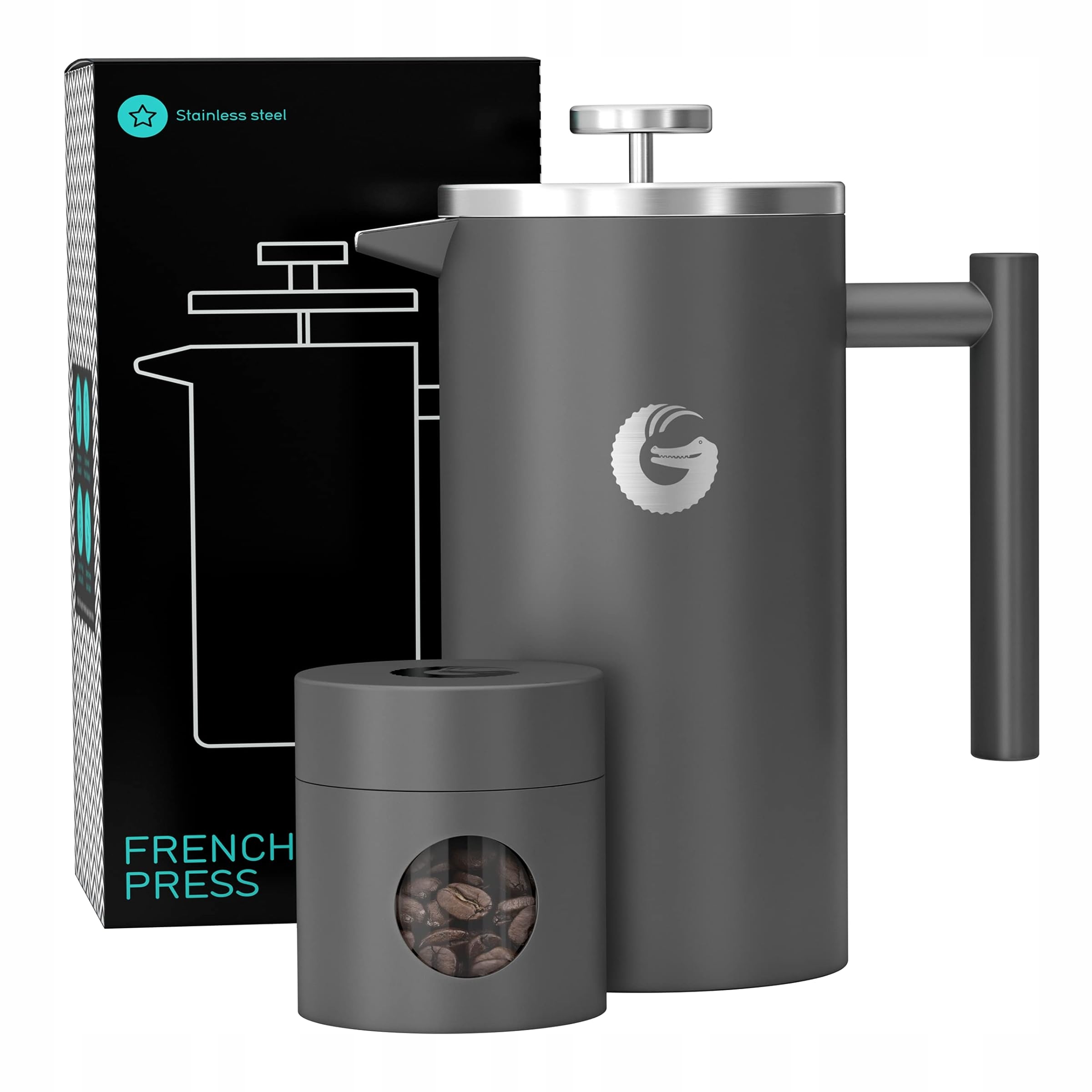 Coffee Gator French Press 1 Litr Ocelový termos na kávu a čaj