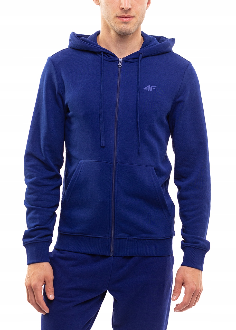Pánská Mikina rozepínací 4F Sportovní tepláková s kapucí Bavlněná vel