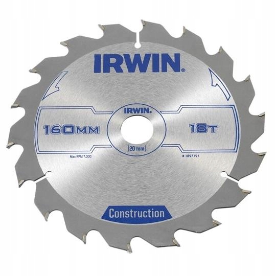 

Piła tarczowa do drewna Irwin 190mm x 30 x 24zęb