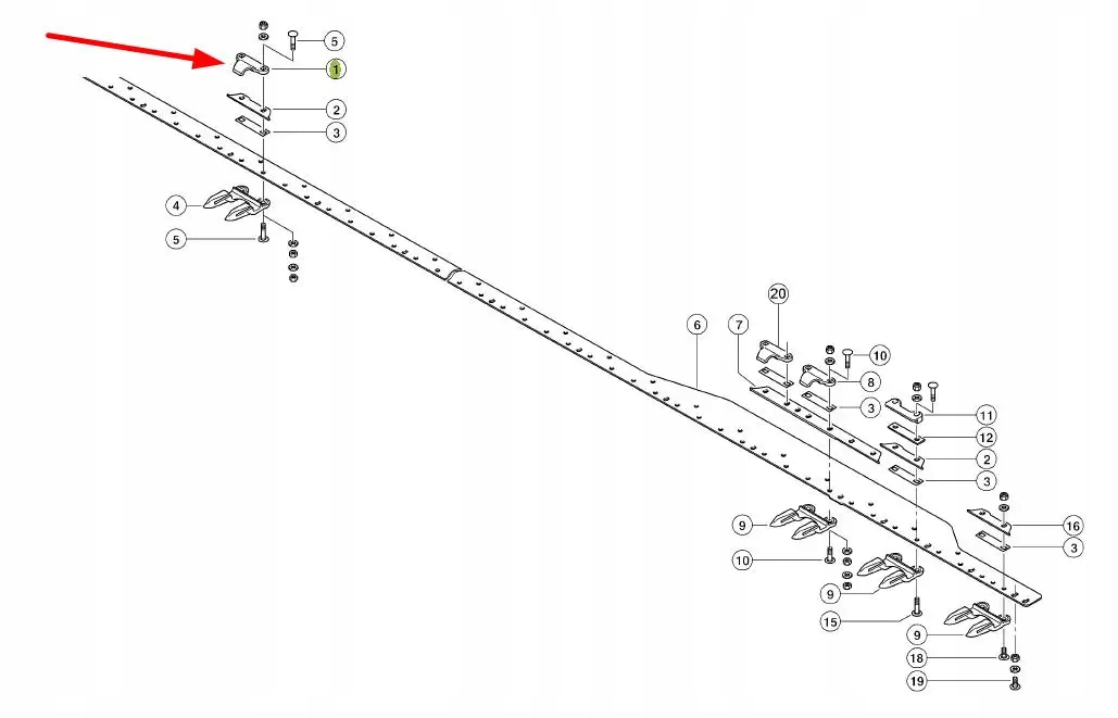 626749.01 Przycisk kosy Numer katalogowy części JA626749.01