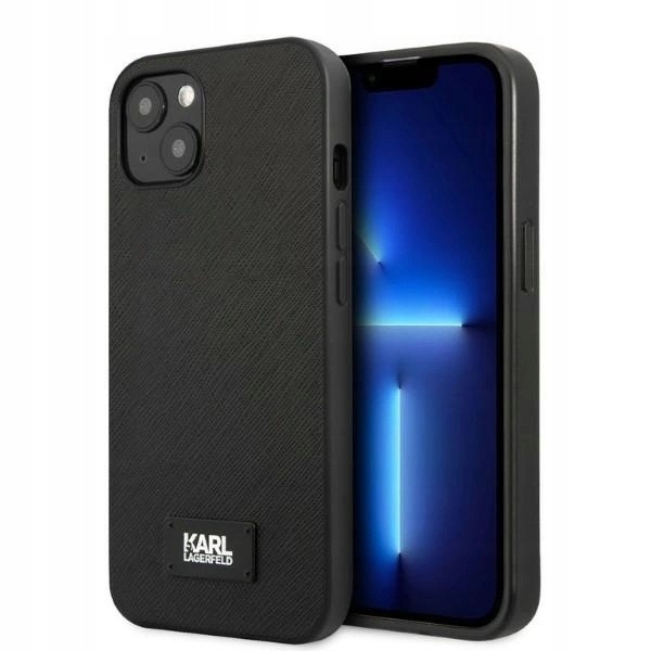 Etui Karl Lagerfeld Saffiano Plaque na iPhone 13 mini czarne