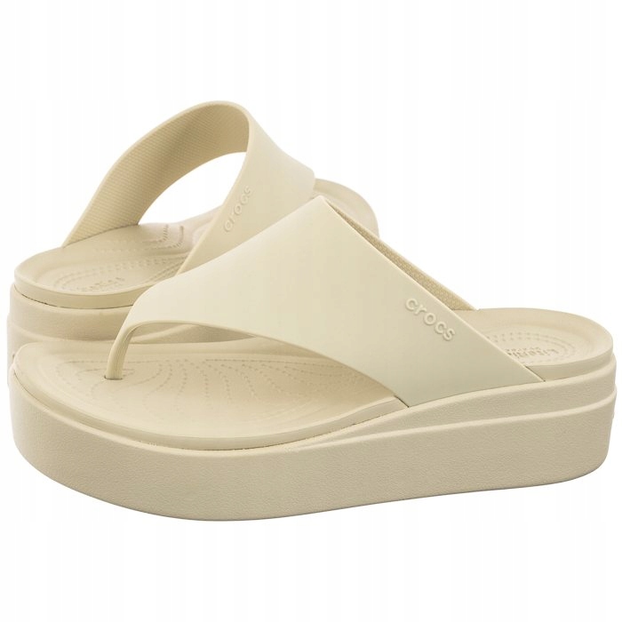 Dámské žabky Crocs Brooklyn Flip Bone 208727-2Y2 Béžové