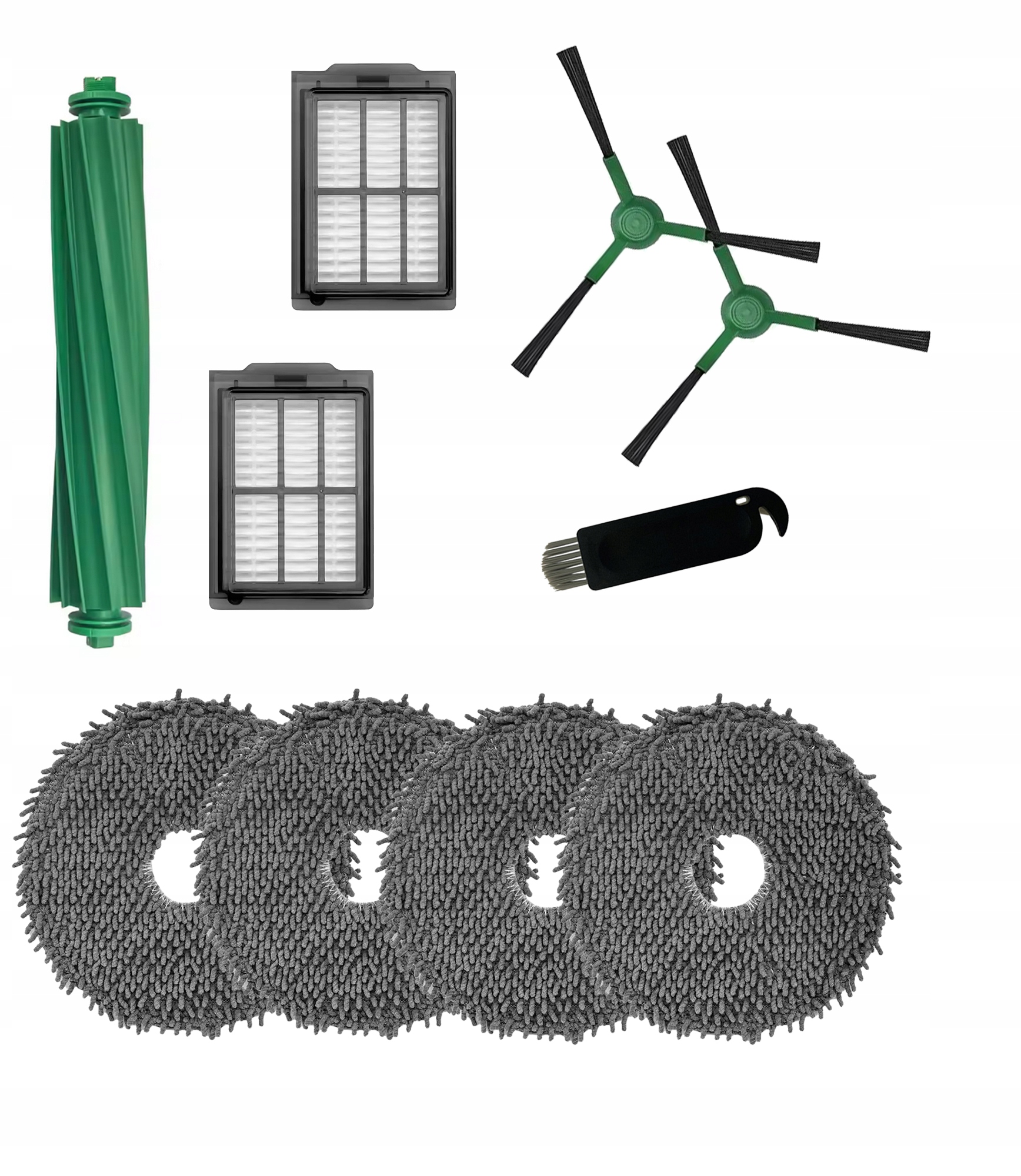 Zestaw Filtry Szczotki Mopy do iRobot Roomba 405 Combo, 505 Combo, Plus