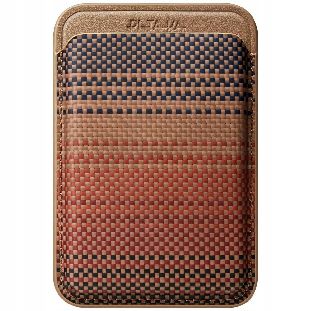 Magnetická peněženka Pitaka Woven Wallet MagSafe pro telefon typu sunset