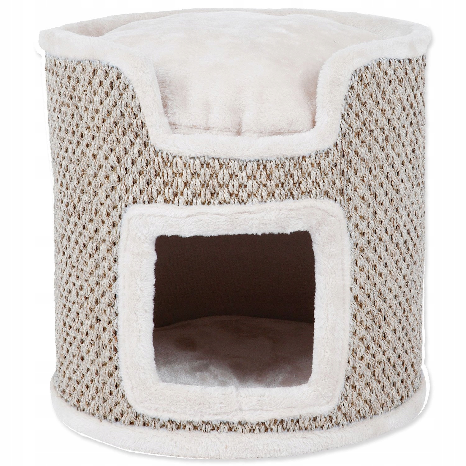 Levně Trixie Ria Cat Tower Místo k odpočinku světle šedá-přírodní 37 cm 1 ks