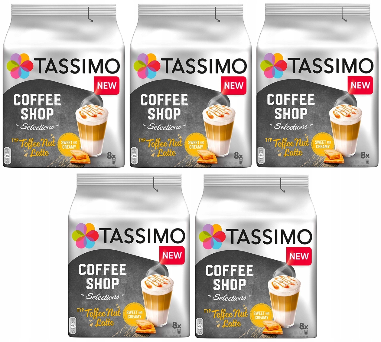 Kapsułki 5 x 8 Tassimo Toffee Nut Latte Creamy