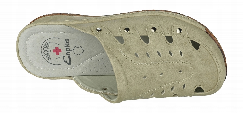 KLAPKI DAMSKIE LETNIE ZDROWOTNE 0042-6 *37 Wzór dominujący bez wzoru