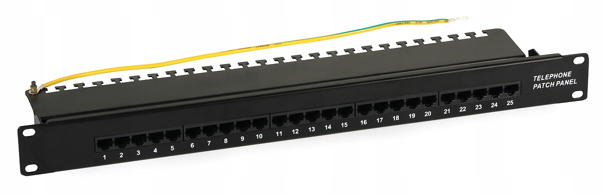 Patch Panel 25 portů 8P4C držák na kabely