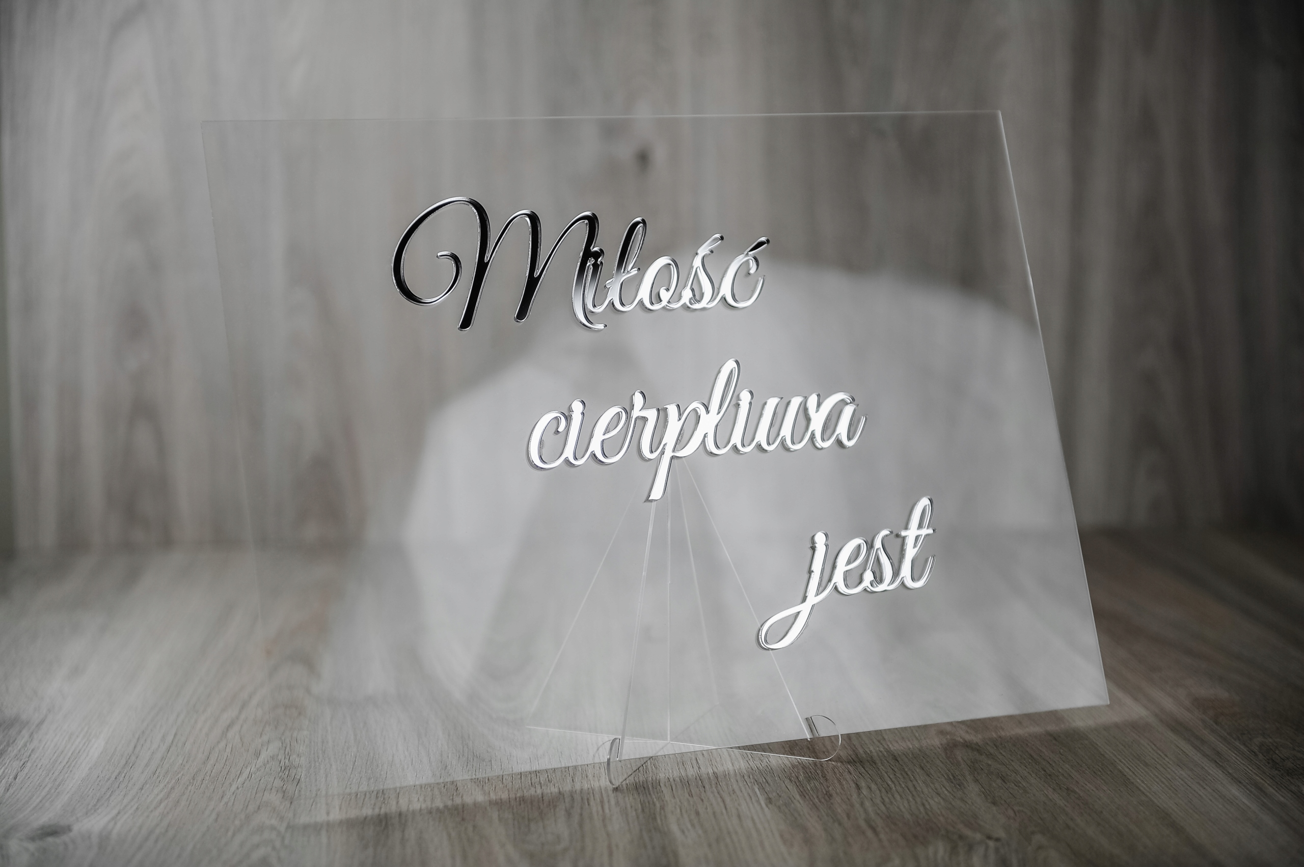 Tabliczki z Hymnem o Miłości zestaw 20x30 Ślub Wesele Marka Dekor Laser