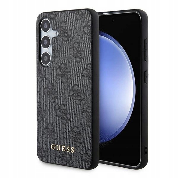 Pouzdro obal kryt Guess 4G Metal Gold Logo Samsung Galaxy A35 černé