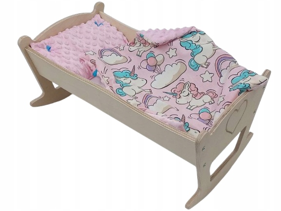KOŁYSKA DLA LALEK Z POŚCIELĄ. KOŁYSKA Z GRAWEREM