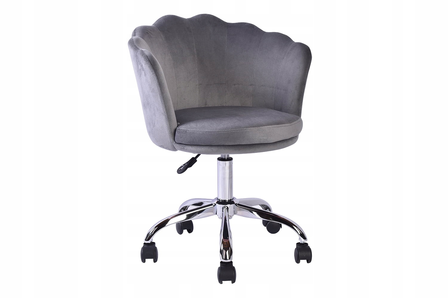 Fotel krzesło obrotowe ROSE VELVET szare welurowe