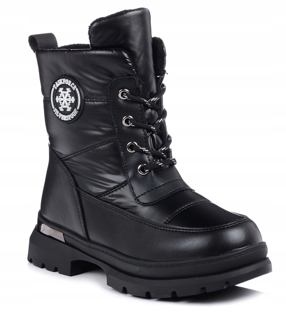 Buty zimowe dziecięce ocieplane wełną śniegowce za kostkę Miss 5258 32