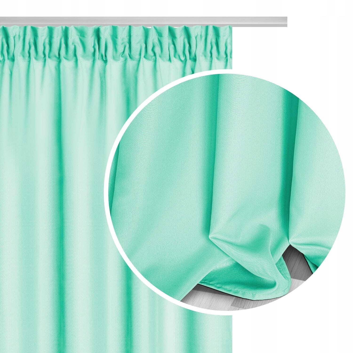 ZASŁONY 140x220 MIĘTOWA VIVA TAŚMA