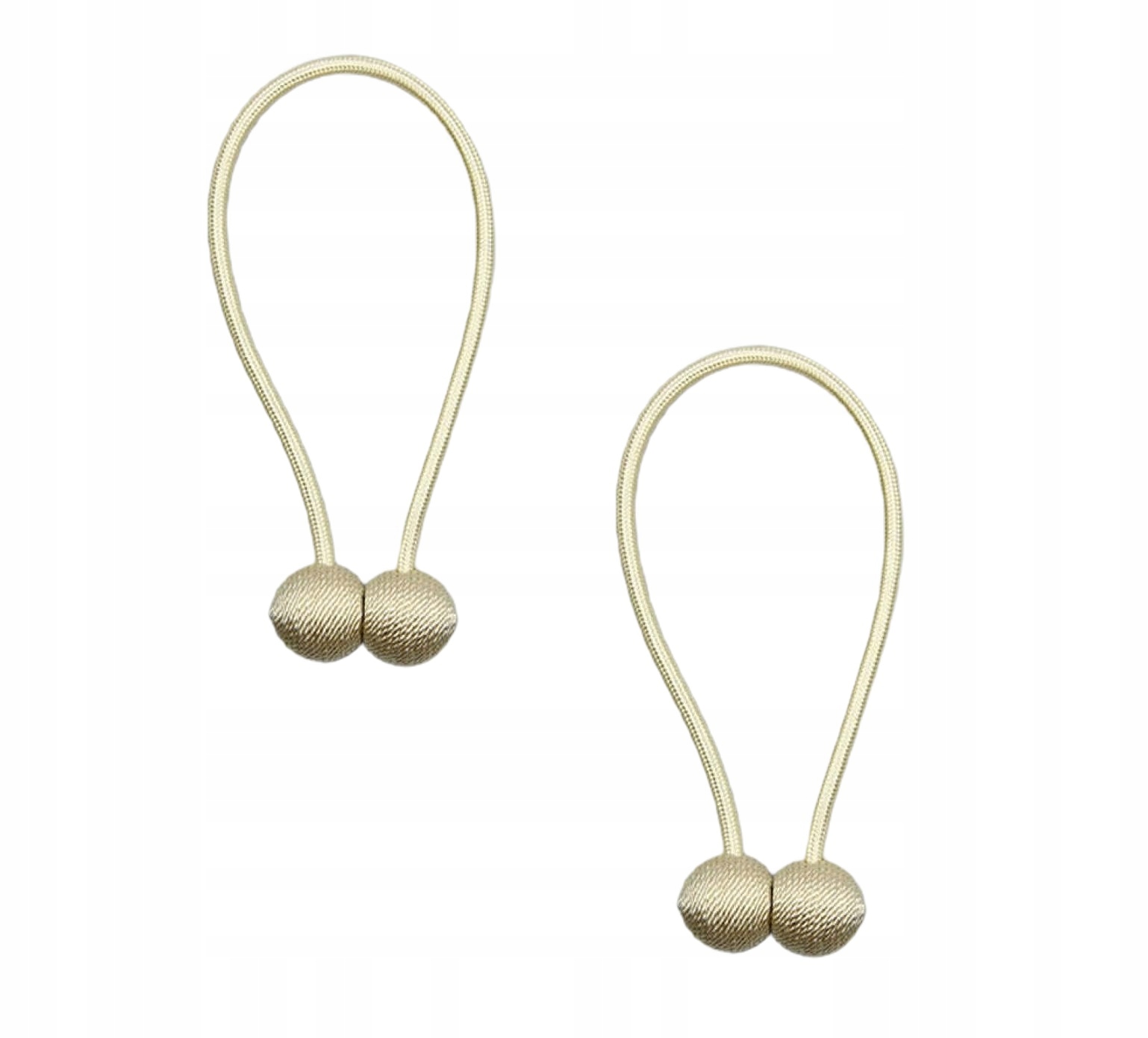 2 X Kuličky Na Záclony, Magnetické Sponky, Kuličky Béžové Klipy