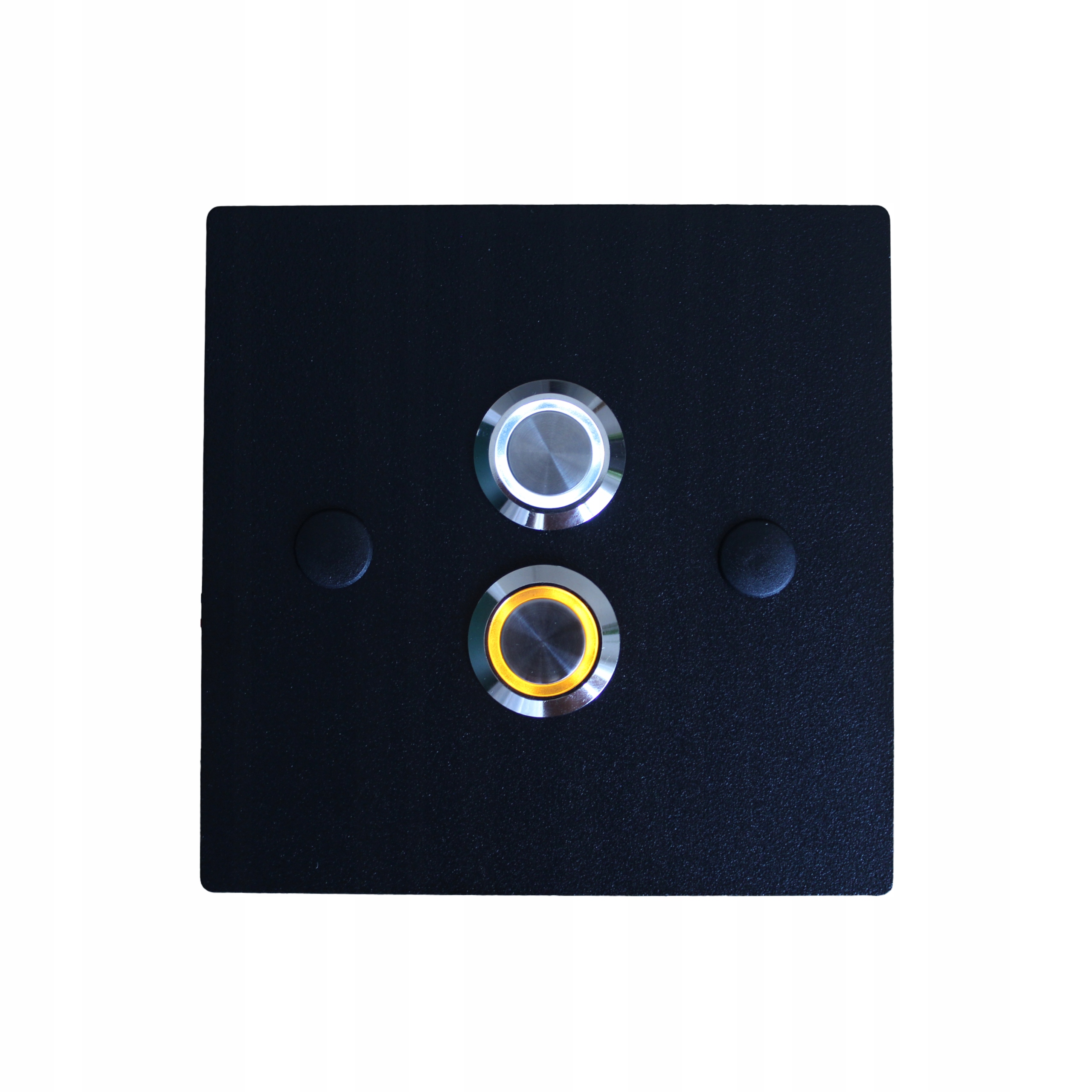 Tlačítko dvojitého výstupu vstupu brány do dveří Led 10x10 černé