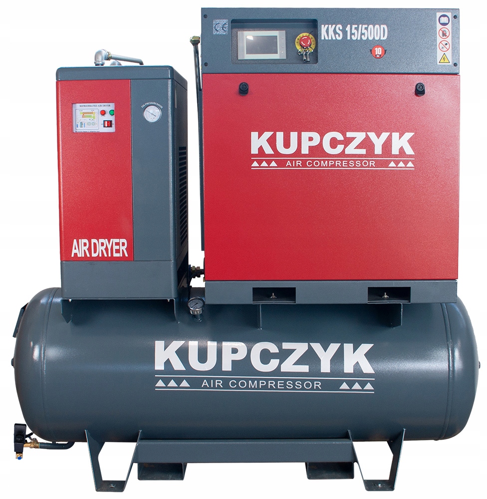 Kompresor śrubowy z osuszaczem ziębniczym Kupczyk KKS 15/500D 1600 l/min Marka Kupczyk