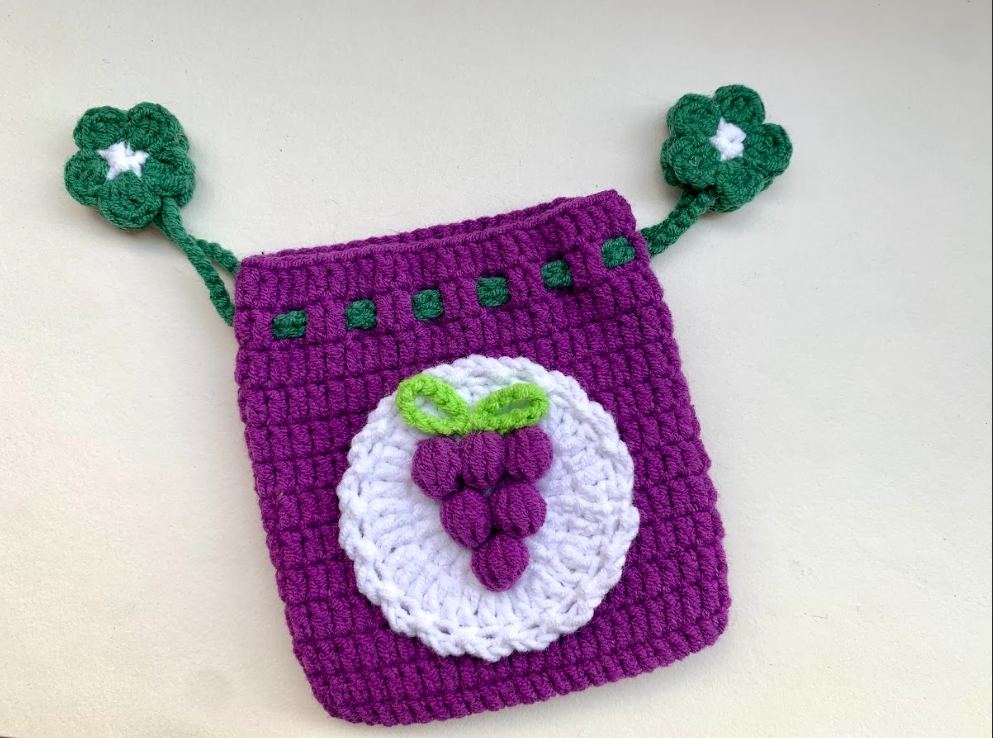 Portmonetka woreczek winogrona