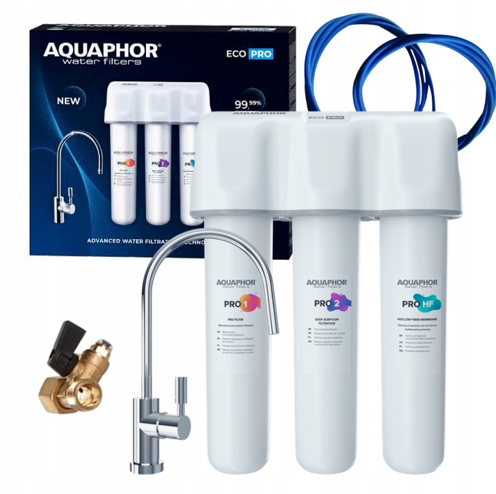 Filtr do wody z kranem pod zlew Aquaphor Eco Pro antybakteryjny kuchenny