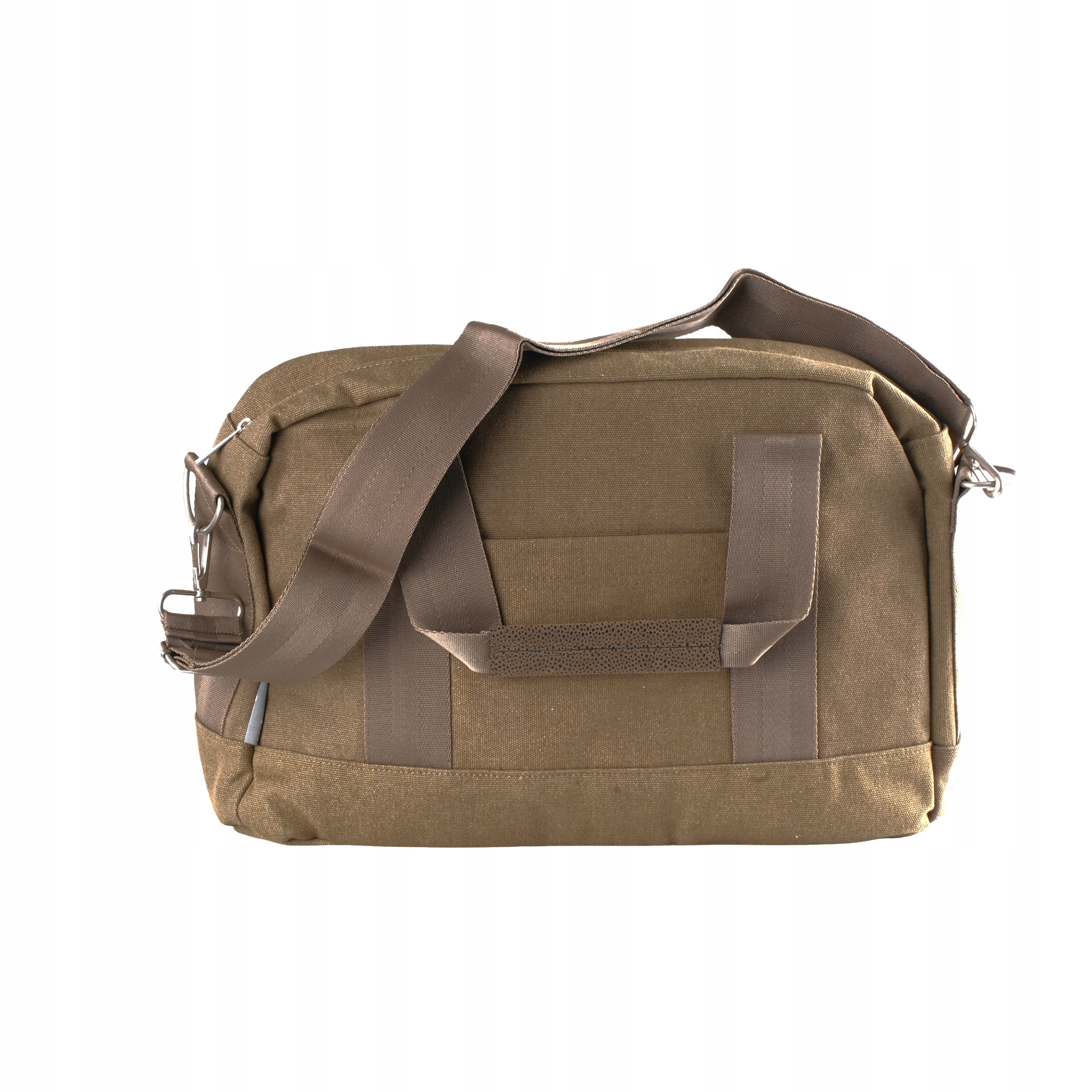 TORBA NA LAPROPA NA RAMIĘ Z PASKIEM KHAKI BIZNESOWA DO PRACY ETUI 45X28 CM