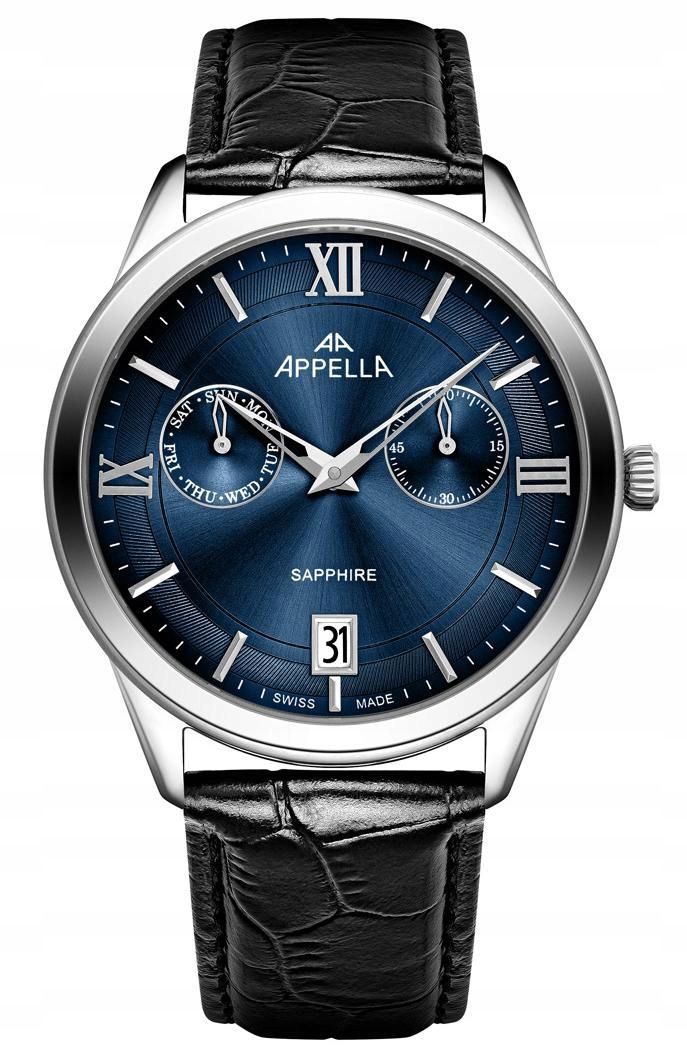 Nové Originální Pánské hodinky Appella L70014.5265QF Safírové datum gravírování