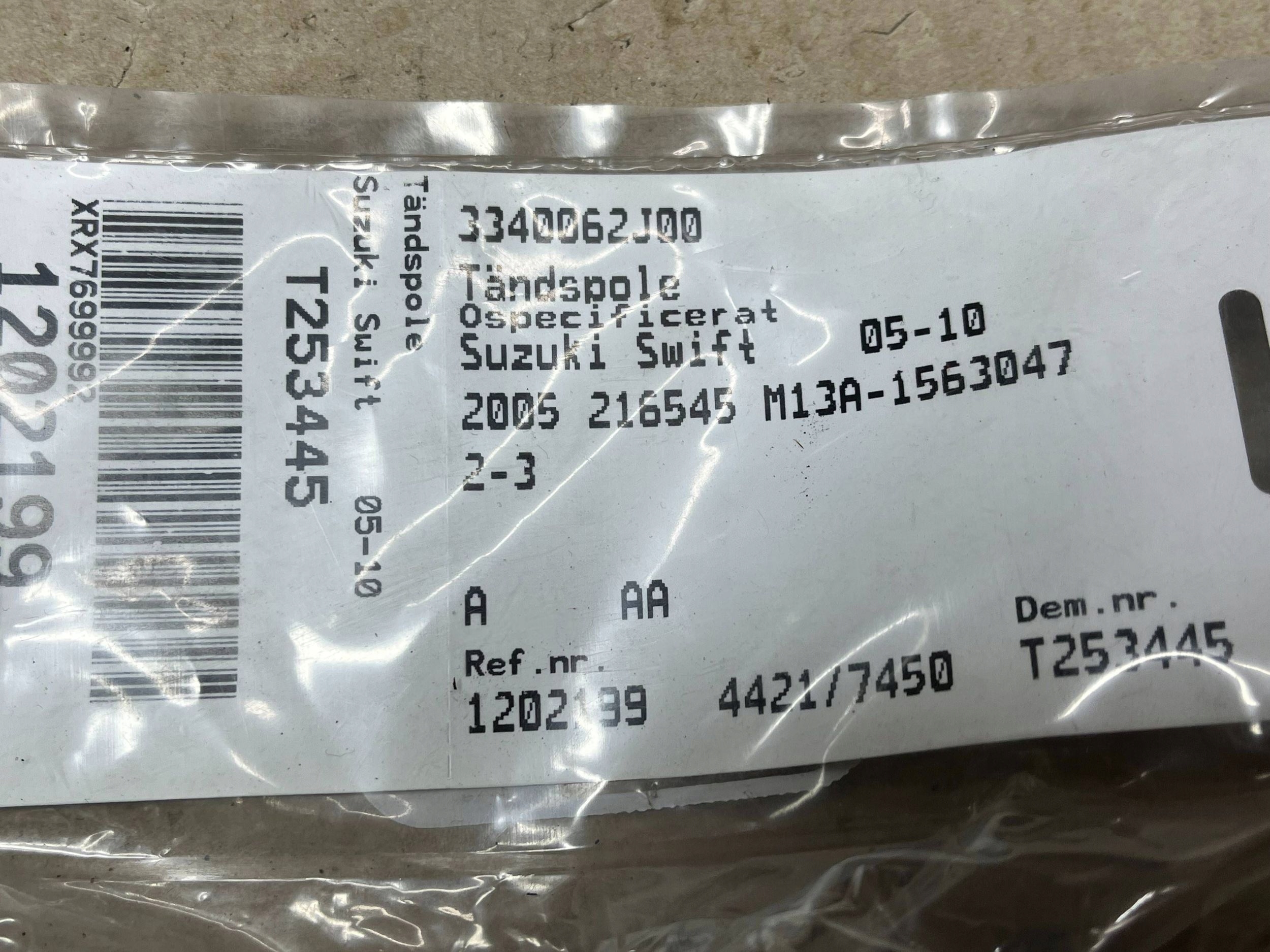 coil ignition Suzuki Swift and 3340062J00