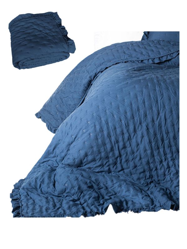 Přikrývka na postel s vlnitou kapucí jako Dárek Modrá Granátová 220x240
