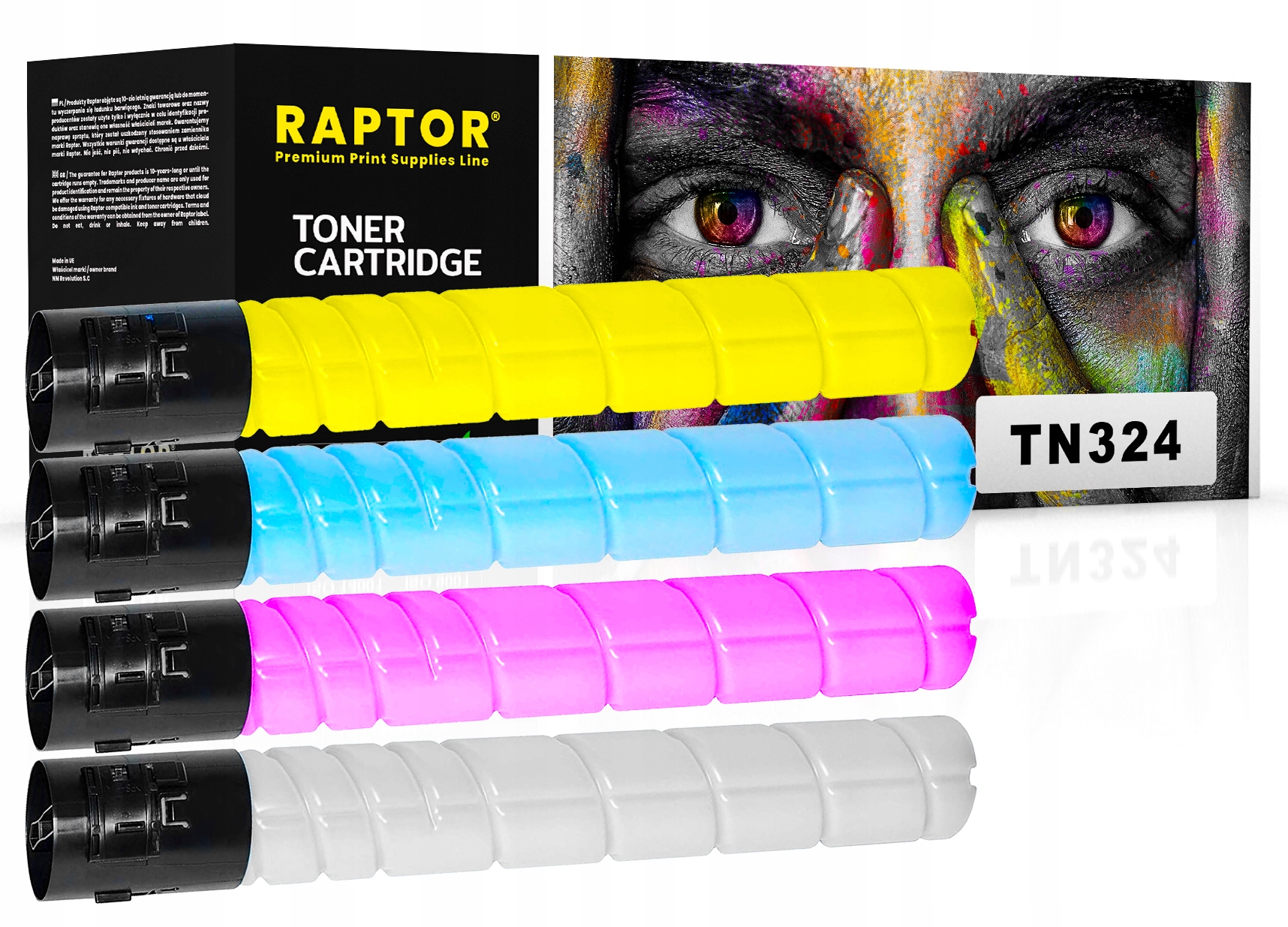 4x Toner TN-324 Pro Tiskárnu Konica Minolta Bizhub C258 C308 C368