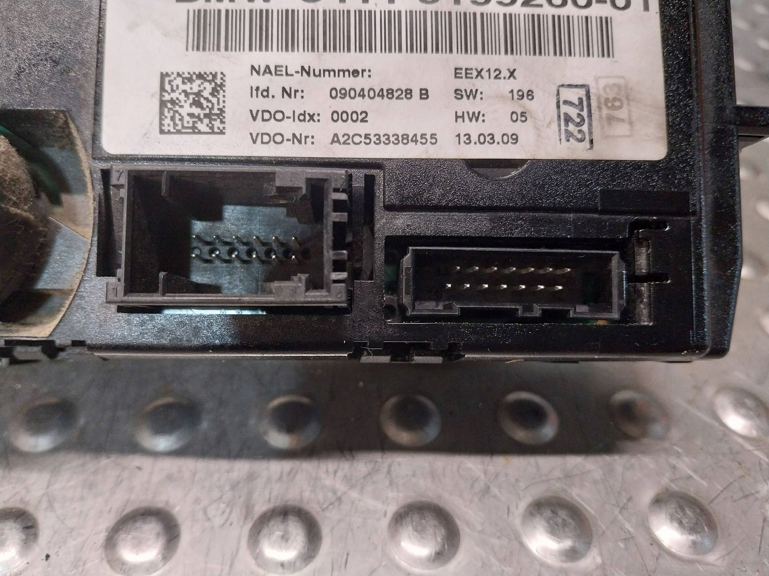 PANEL Schalter des lüfters klimaanlage 9199260 BMW E87 E90 E91 E92