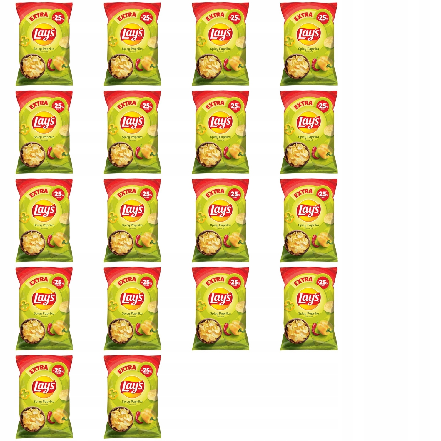 18x 163g Lay's chipsy spicy paprika Karton