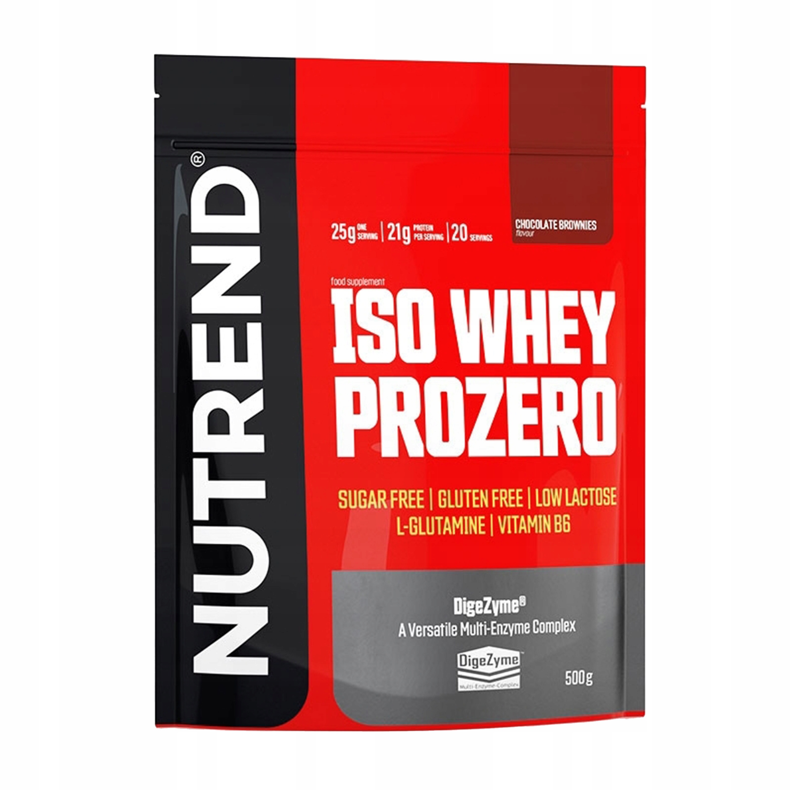 Proteinový Izolát Nutrend Iso Whey Prozero 500 g Chocolate Brownie Wpi