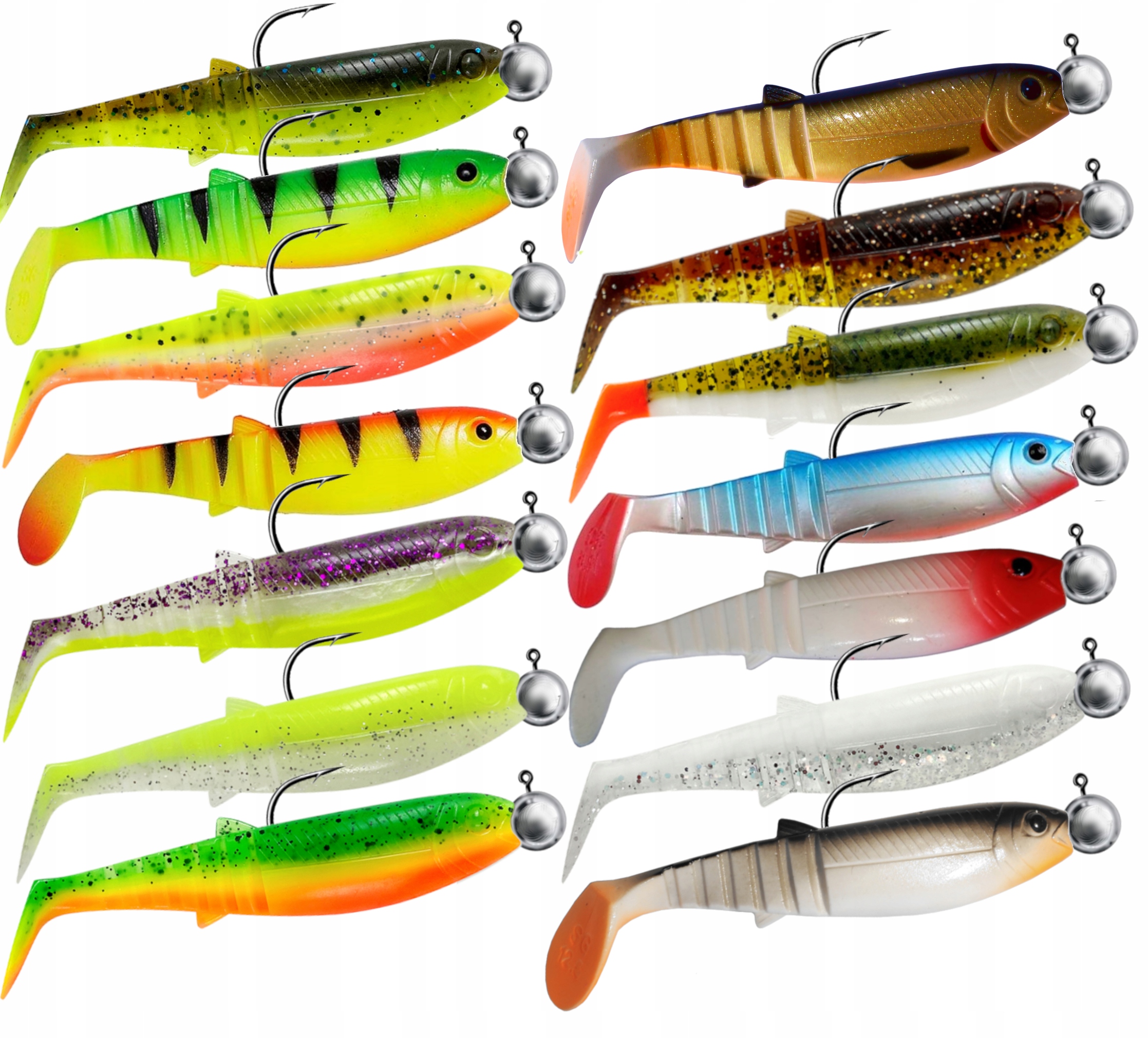 gumy Cannibal Savage Gear zestaw przynęt spinningowych 10cm 14SZT