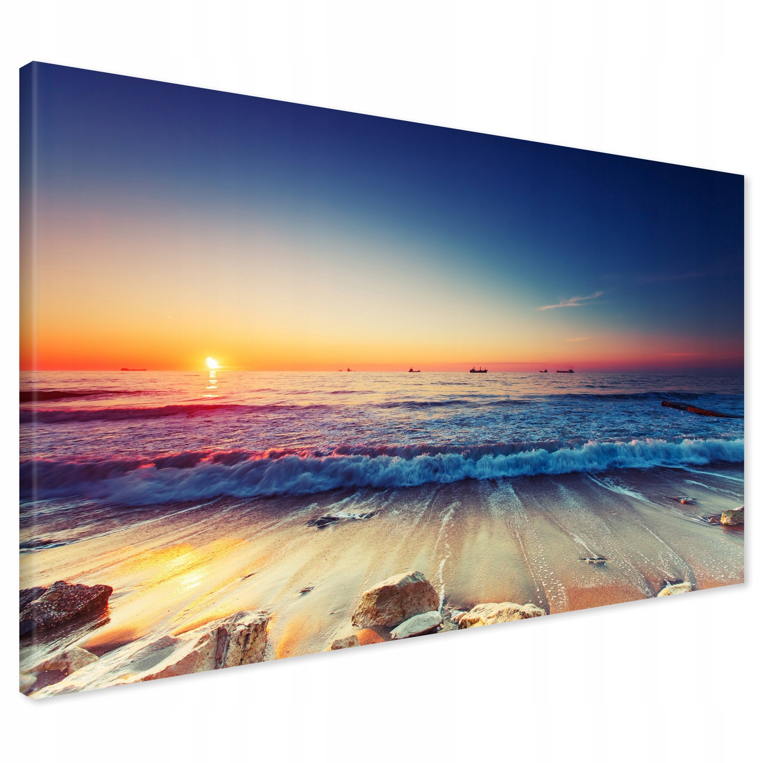 

Obraz na płótnie morze plaża statki 120x80